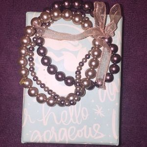 Vintage faux pearl bracelets